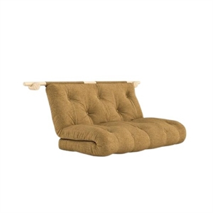 Karup Hooked Sofa Bed With Mattress 135x200 Raw/643 Golden Ochre
