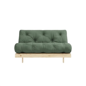 Karup Roots Sofa Bed With Mattress 140x200 756 Olive Green/Raw