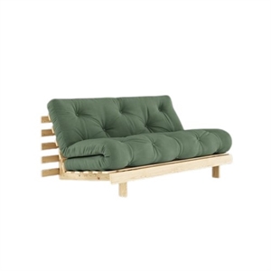 Karup Roots Sofa Bed With Mattress 160x200 756 Olive Green/Raw
