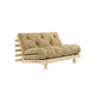 Karup Roots Sofa Bed With Mattress 140x200 758 Wheat Beige/Raw
