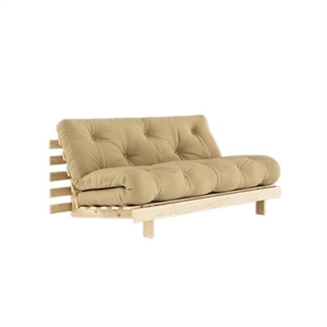 Karup Roots Sofa Bed With Mattress 160x200 758 Wheat Beige/Raw