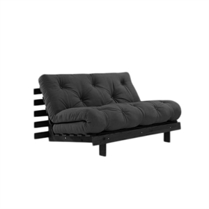 Karup Roots Sofa Bed With Roots Mattress 140x200 Dark Grey/Black Lacquered