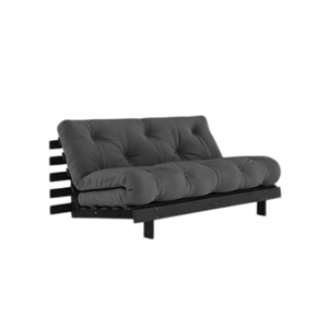 Karup Roots Sofa Bed With Roots Mattress 160x200 Dark Grey/Black Lacquered