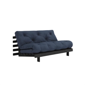 Karup Roots Sofa Bed With Roots Mattress 160x200 Navy/Black Lacquered