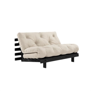 Karup Roots Sofa Bed With Roots Mattress 140x200 Beige/ Black Lacquered