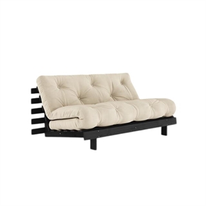 Karup Roots Sofa Bed With Roots Mattress 160x200 Beige/ Black Lacquered