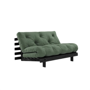 Karup Roots Sofa Bed With Roots Mattress 140x200 Olive Green/ Black Lacquered