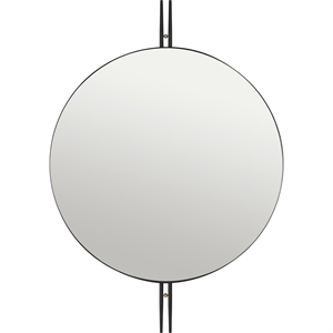 GUBI IOI Wall Mirror Round Black/ Brass Ø80 cm