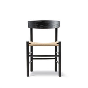Fredericia Furniture Mogensen J39 Dining table chair Black Lacquered/Paper Yarn