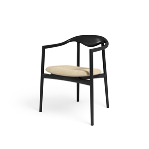 Brdr. Krüger Jari Dining Chair Ash Wood Black lacquered/Cream 0019