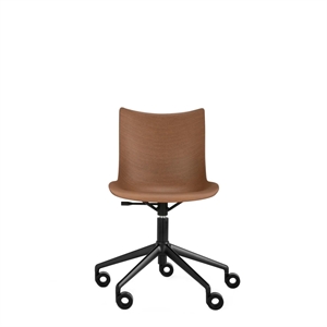 Kartell P/Wood Office Chair Black/ Dark Wood