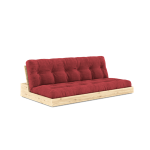 Karup Design Base Sofa Bed With 5-Layer Mattress Clear/ Ruby Red