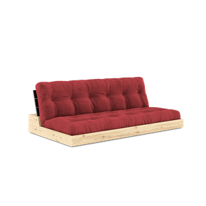 Karup Design Base Sofa Bed With 5-Layer Mattress Black Night/Ruby Red