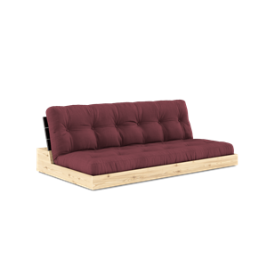 Karup Design Base Sofa Bed With 5-Layer Mattress Black Night/Bordeaux