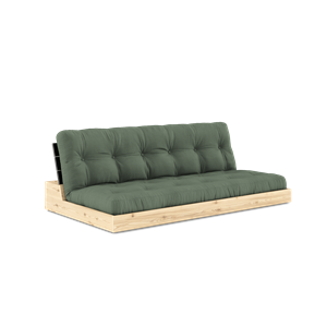 Karup Design Base Sofa Bed With 5-Layer Mattress Black Night/ Olive Green