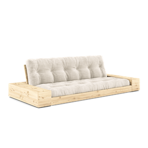 Karup Design Base Sofa Bed With Side Box & 5-Layer Mattress Clear/Ivory