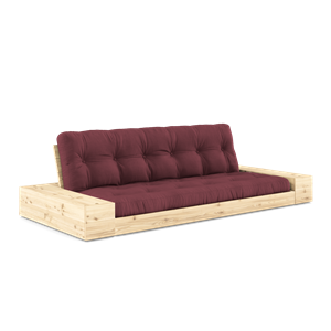 Karup Design Base Sofa Bed With Side Box & 5-Layer Mattress Clear/ Bordeaux