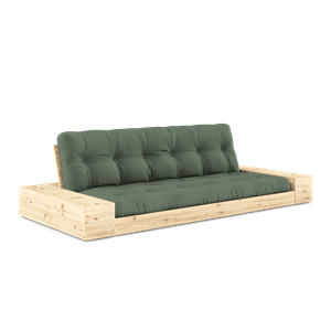 Karup Design Base Sofa Bed With Side Box & 5-Layer Mattress Clear/ Olive Green