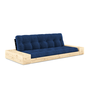 Karup Design Base Sofa Bed With Side Box & 5-Layer Mattress Black Night/Royal Blue