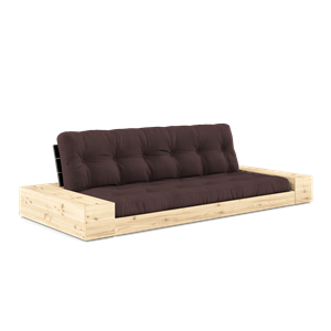 Karup Design Base Sofa Bed With Side Box & 5-Layer Mattress Black Night/ Brown