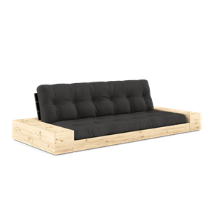 Karup Design Base Sofa Bed With Side Box & 5-Layer Mattress Black Night/Dark Grey