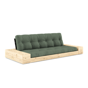 Karup Design Base Sofa Bed With Side Box & 5-Layer Mattress Black Night/ Olive Green