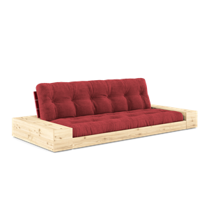 Karup Design Base Sofa Bed With Side Box & 5-Layer Mattress Poppy Red/Ruby Red