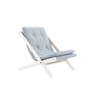 Karup Design Boogie Armchair With Mattress White Lacquered/Beach Blue