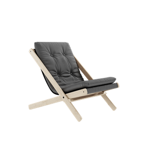 Karup Design Boggie Armchair With Mattress Outdoor 403 Dark Grey/Oiled Beech