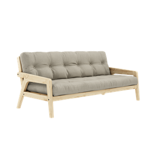 Karup Grab Sofa Bed Clear Lacquered Pine/914 Linen