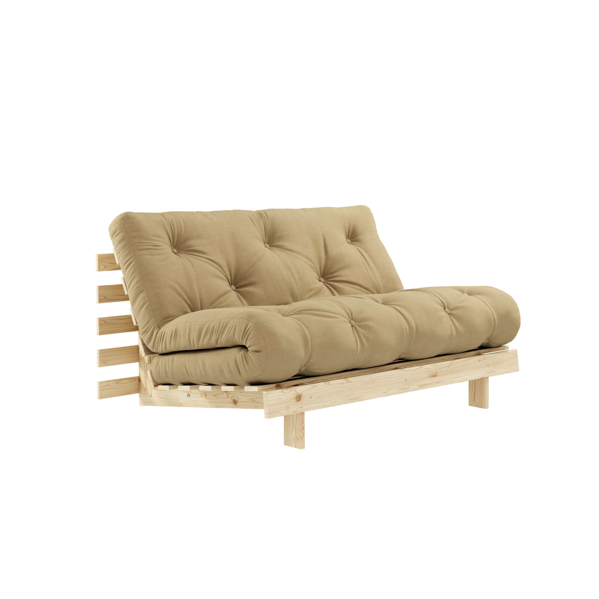 Karup Design Roots Sofa Bed with Mattress 140x200 758 Wheat Beige/ Pine