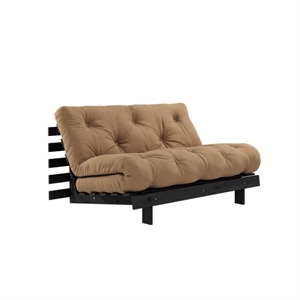 Karup Roots Sofa Bed With Roots Mattress 140x200 Mocca/Black Lacquered