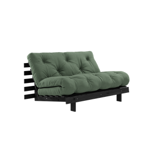 Karup Design Roots Sofa Bed With Roots Mattress 140x200 Olive Green/ Black Lacquered