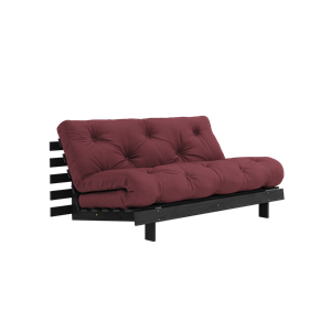 Karup Design Roots Sofa Bed With Roots Mattress 160x200 Bordeaux/Black Lacquered