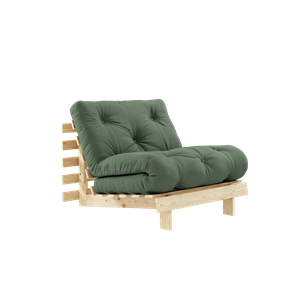 Karup Design Roots Sofa Bed With Mattress 90x200 756 Olive Green/Pine