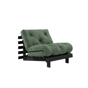 Karup Design Roots Sofa Bed With Mattress 90x200 Black Night/ Olive Green