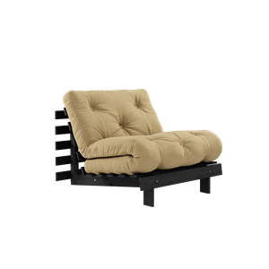 Karup Design Roots Sofa Bed With Mattress 90x200 Black Night/Wheat Beige