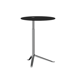 Fritz Hansen Little Friend KS11 Side Table Adjustable Height Black/Polished Aluminum