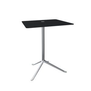 Fritz Hansen Little Friend KS13 Side Table Adjustable Height Black/Polished Aluminum