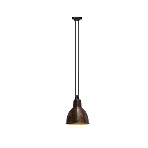 Lampe Gras N322 XL Pendant Raw Copper & White Round