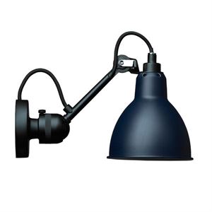 Lampe Gras N304 Wall Lamp Mat Black & Mat Blue Hardwired