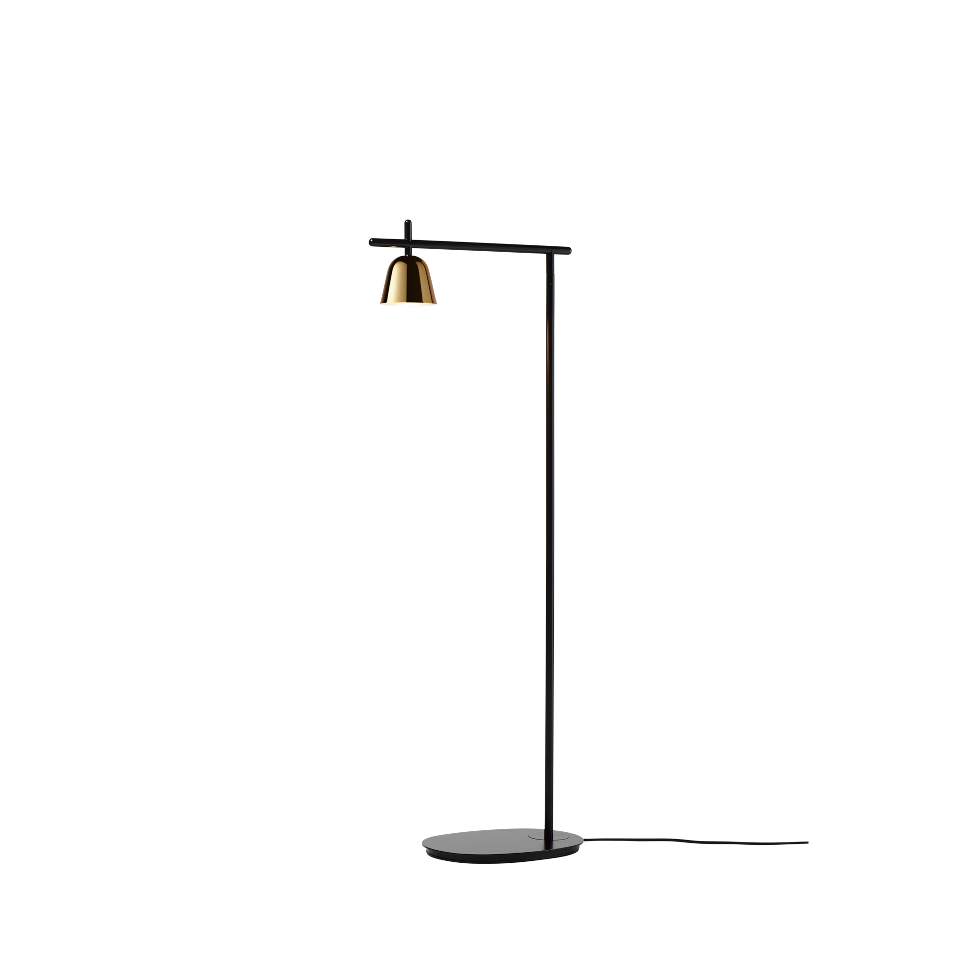 Parachilna Lighto P Floor Lamp Matt Black/ Golden Glossy