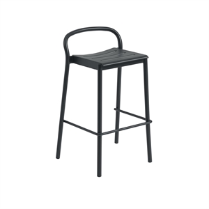 Muuto Linear Steel Bar Stool 75 cm Black