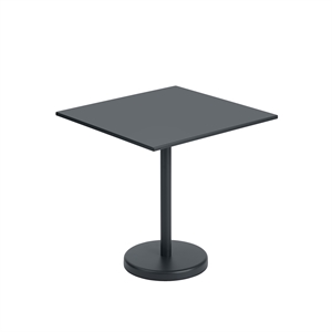 Muuto Linear Steel Café Garden Table Black 70 X 70 cm