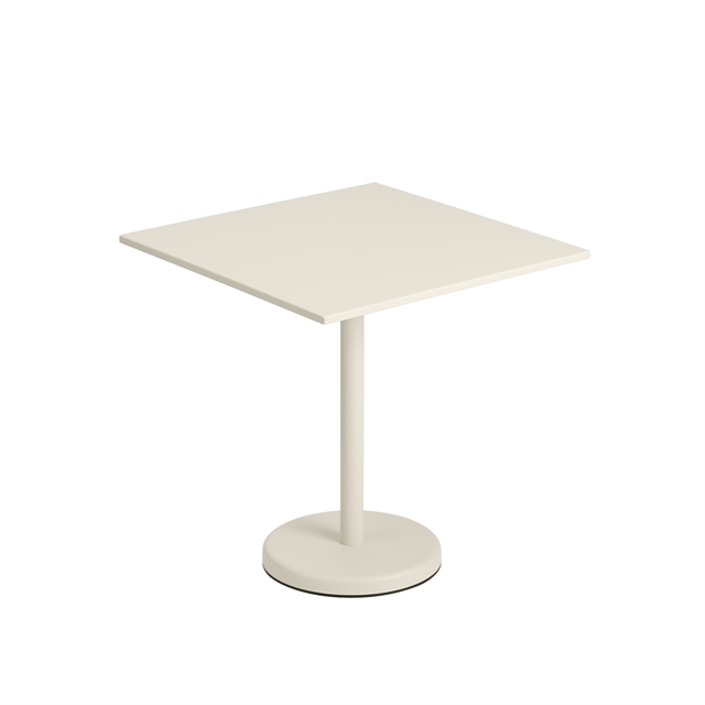 Forstyrrelse Palads svale Muuto Linear Steel Café Garden Table Off-white 70 X 70 cm