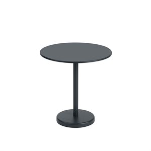 Muuto Linear Steel Café Garden Table Black Ø70
