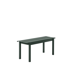 Muuto Linear Steel Bench Dark Green 110 X 34 cm