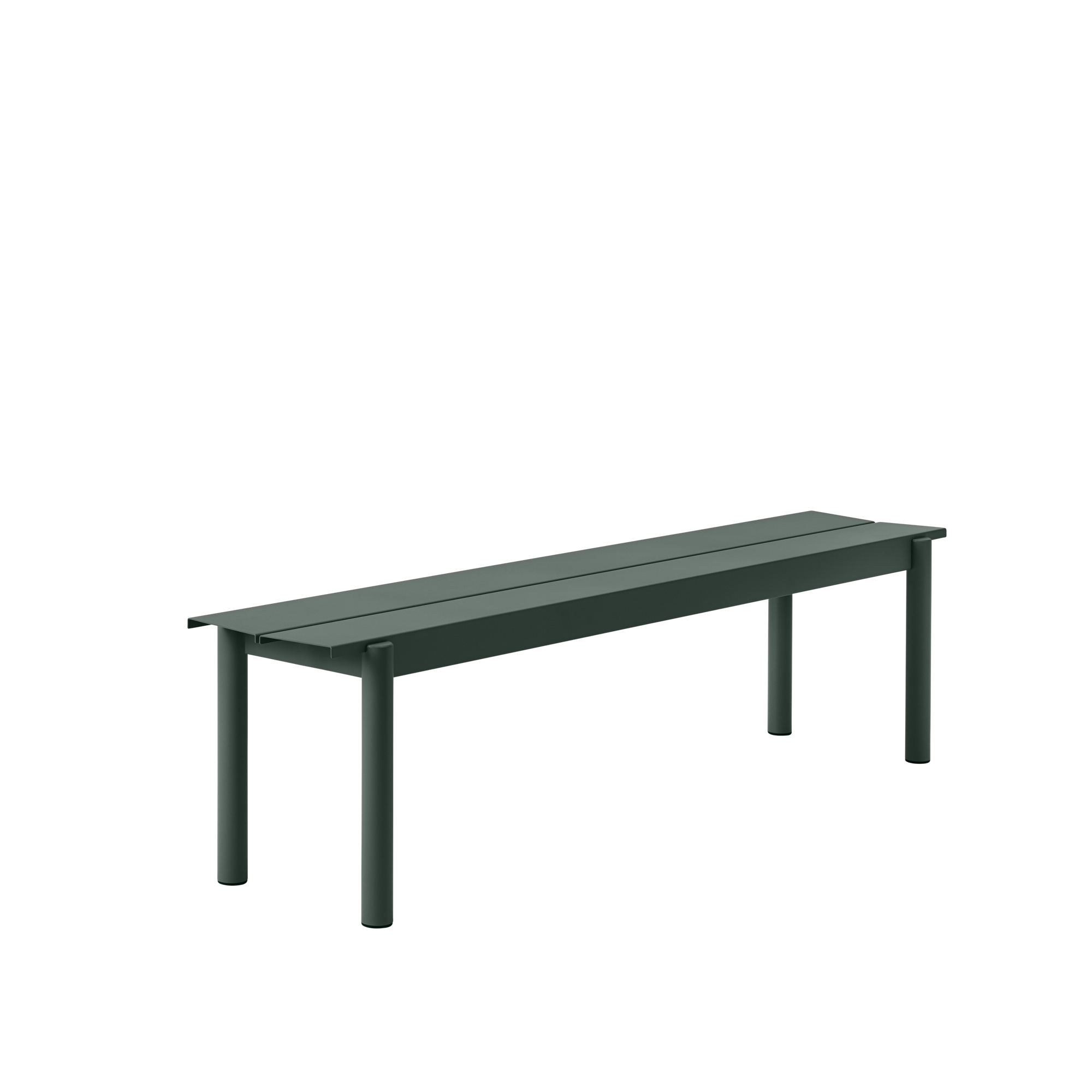 Muuto Linear Steel Bench Dark Green 170 X 34 cm