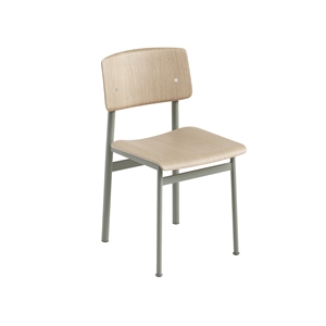 Muuto Loft Dining Chair Oak/Dusty Green