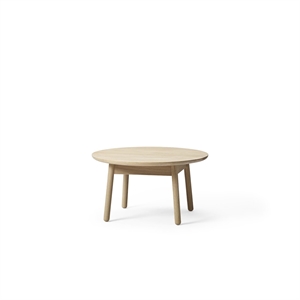 +Halle Nest Dining Table Ø75xH41 White Pigmented Oak